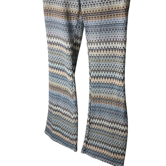 Vtg 90's Y2K Joe B Flare Bell Bottom Pants Sz L Semi Sheer Knit Festival Boho - Picture 6 of 9